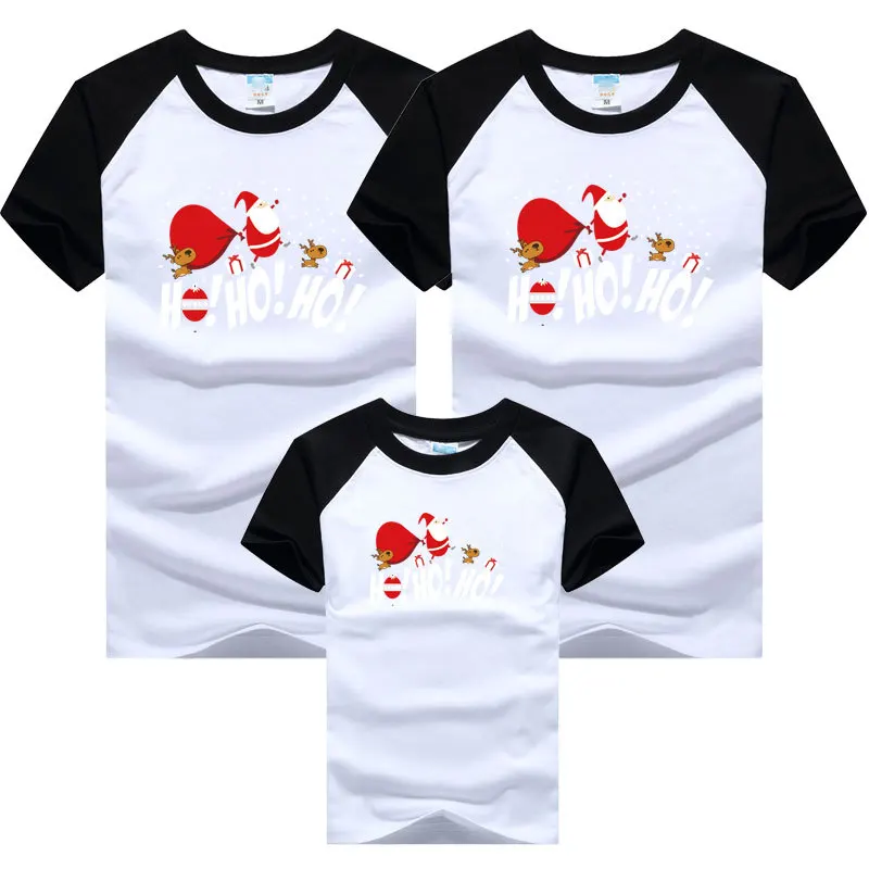 Christmas Family Matching Clothes Mom Son Dad Daughter Tops Kids Couple Tees
