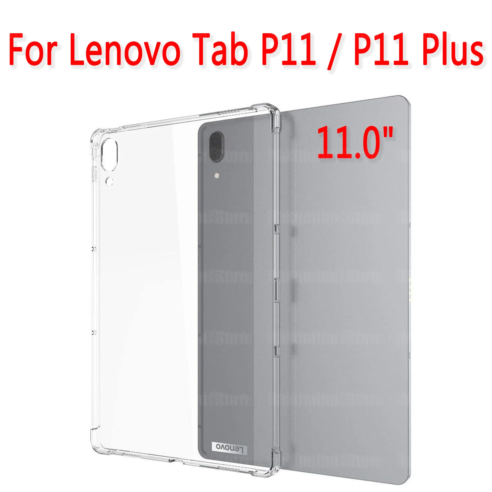 Clear Case for Lenovo Tab P11 (TB-J606F / TB-J606X) 11 Inch 2021 Airbag Drop TPU Protection Cover for Lenovo Tab P11 Plus 11