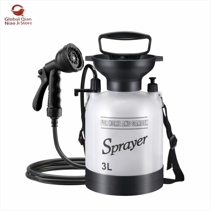 Outdoor Camping Portable Shower Surf Rinse Kit Manual Air Beach Shower Pump for Hiking Traveling