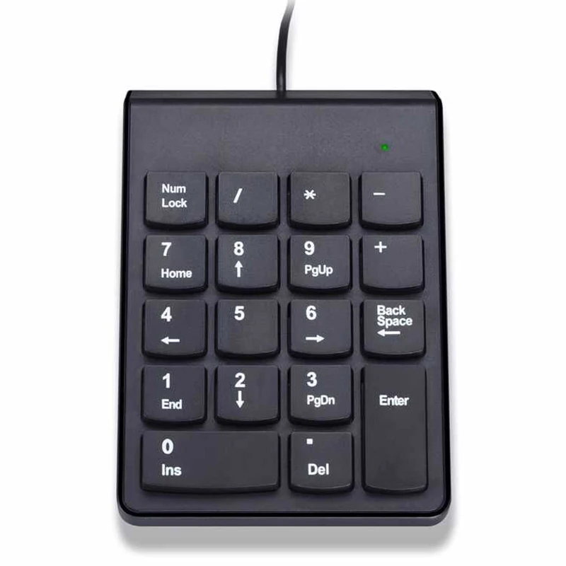 ตัวเลข 18 ปุ่มปุ่มกดสาย USB Mini ดิจิตอลแป้นพิมพ์ Keycap สําหรับแล็ปท็อปเดสก์ท็อปคอมพิวเตอร์พีซี Numpad คีย์บอร์ดนักบัญชี