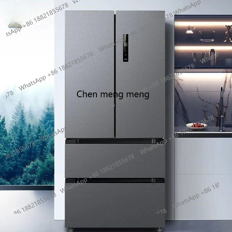 

French double-open four-door household refrigerator embedded dual system dual-cycle frost-free first-level frequency conversion