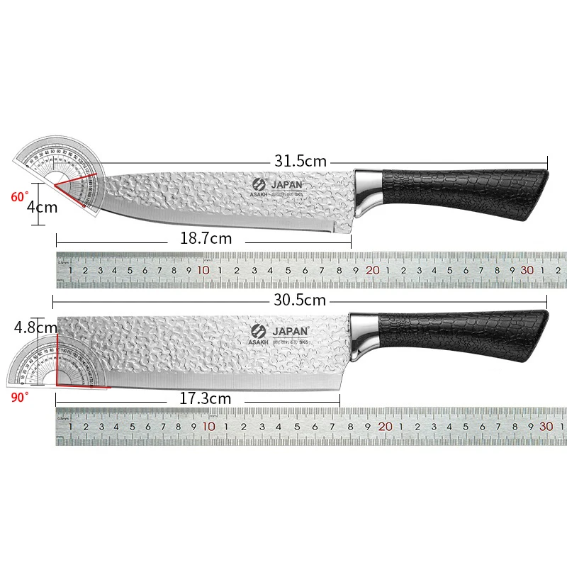 Stainless steel chef's knife, sharp kitchen cutting knife, fruit and vegetable peeler high-hardness meat and fruit cutting knife - view 6