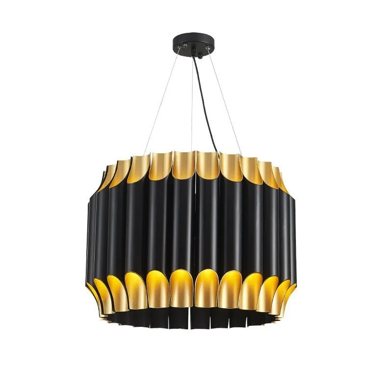 Postmodern minimalist creative living room dining room bar chandelier, neoclassical personalized oblique aluminum tube