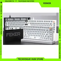 Feker Ik75 Pro Mechanical Keyboard Wireless 82 Keys 75% Dial Knob 3-Mode Customized Gamer Keyboard Rgb Feker Pad Gift Knob