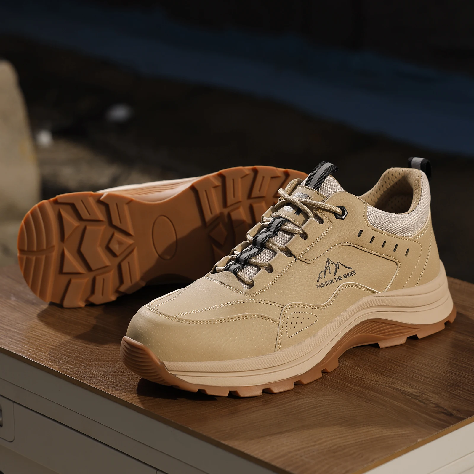 

GUYISA Men's anti smashing and anti piercing rubber outsole work shoes are fashionable and versatile