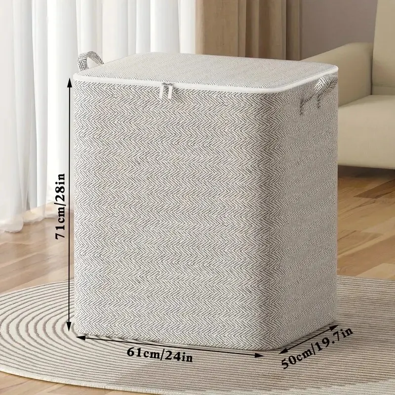 1pc Household Large Capacity Storage Bag Non-woven Material, Closet Wardrobe Organizer Can Be Used For Quilt Clothing, Toys image 3