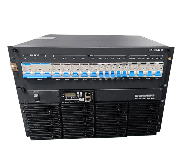 SNMP Impow 48V 125V 5U E48200 DC نظام المعدل 100A 150A جزءا لا يتجزأ من إمدادات الطاقة الاتصالات 19 بوصة 17 الرف