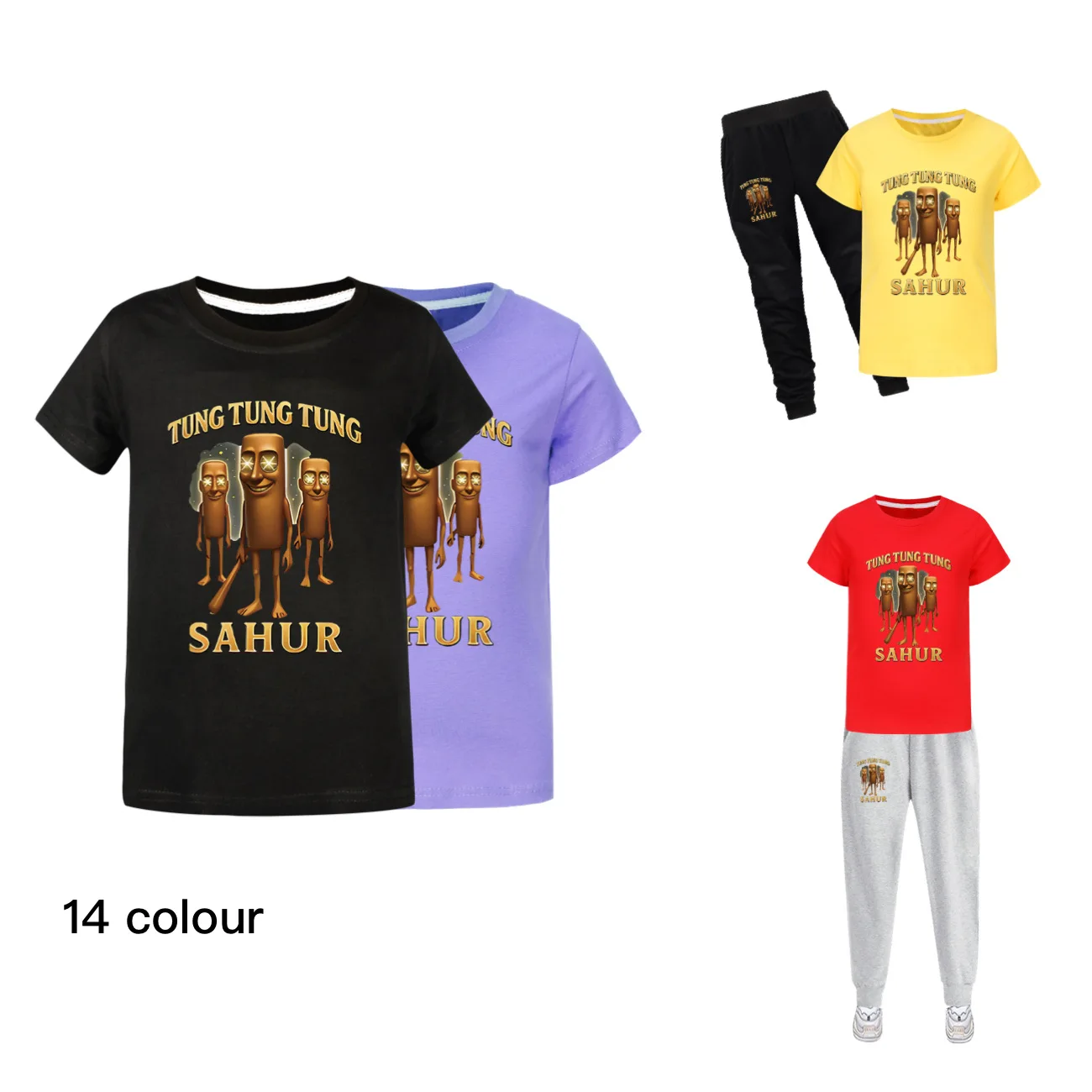 

Футболки для девочек, летняя одежда с короткими рукавами, детская футболка с героями мультфильмов, костюм Tung Tung Sahur, детские топы на день рождения 4701