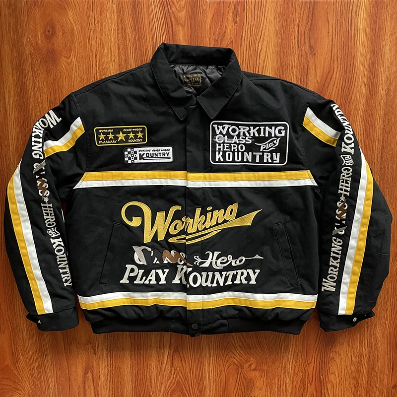 

Kapital Kountry ex Embroidered Warmth Outerwear Long Sve Youth Faion Autumn Winter Stand Fit Jaet for Men And W...