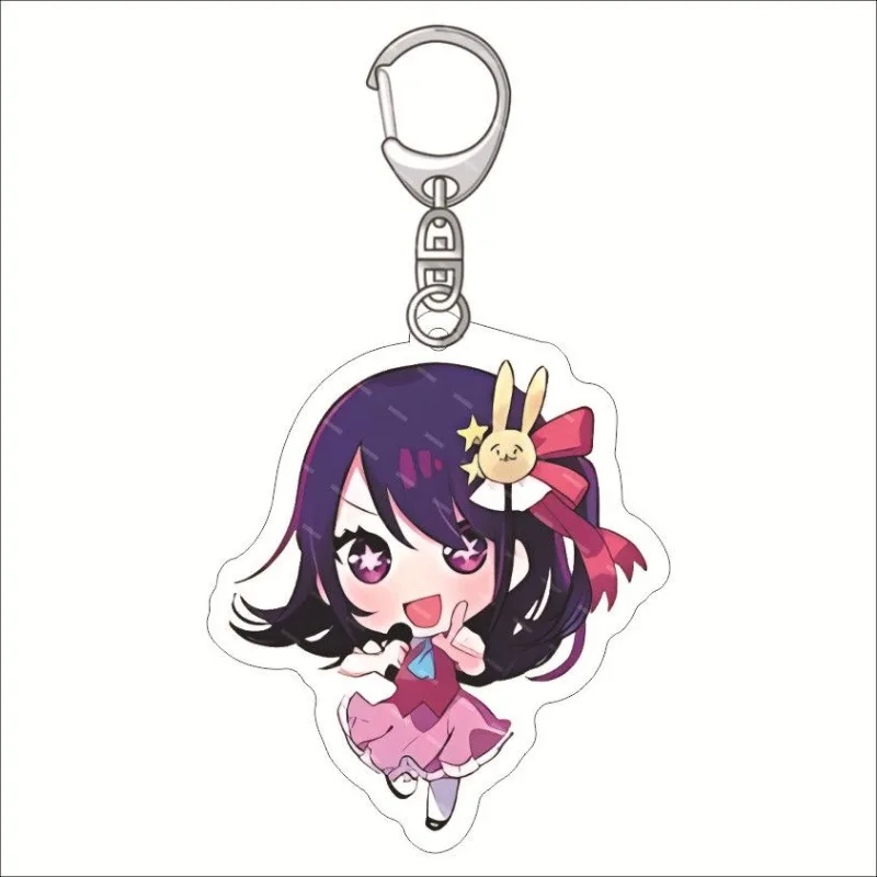 

OSHI NO KO Acrylic Keychain Anime Action Fingures Hoshino Ai Rubii Keyring Bag Latch Decoration Key Ring Kid Toys Chains Pendant
