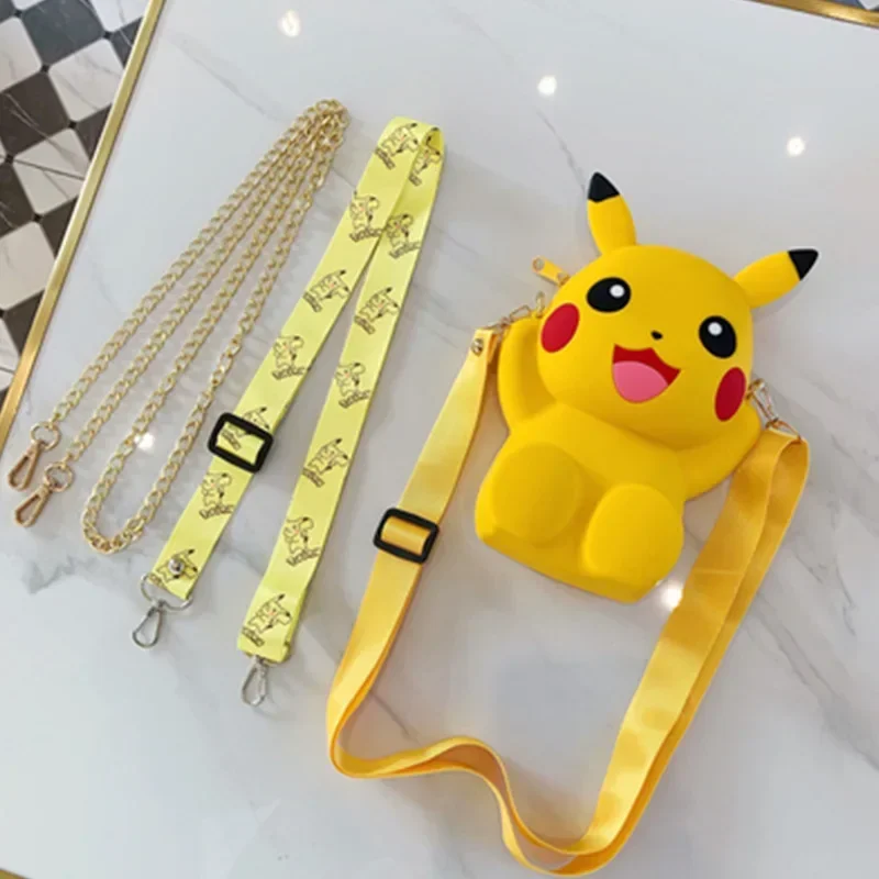 Kawaii Pokemon Pikachu portmonetka Cartoon Anime śliczna torba na ramię przenośny plecak dla dzieci moda urok dziewczyny prezenty świąteczne