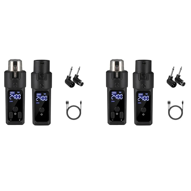 Convertisseur de Microphone sans fil UHF AA60-2X, transmetteur et récepteur XLR rechargeables pour Microphones dynamiques 0V