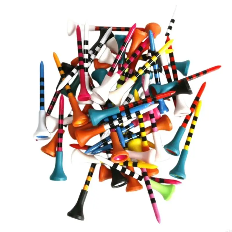 X7JD 30pcs غولف بلاستيك ملونة المحملات البديلة لعبة كرة الجولف موقف غير قابل للكسر تدريبات تدريبات على الجولف للنساء الرجل