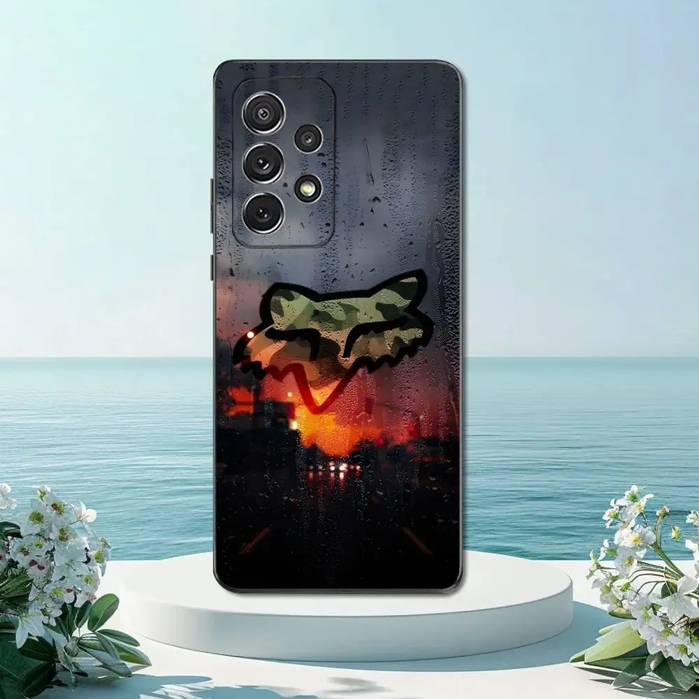 Custodia per telefono Art R-Racing F-Fox-ES cool per Samsung S22, S21, S20, S10, S9, S25, S24, S23, Ultra, FE, Plus, Lite, Cover morbida in silicone nero