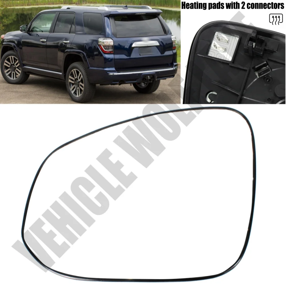 

For Toyota 4 RUNNER 2014 2015 2016 2017 2018 2019 2020 2021 US Version Left Side Heated Rear-view Mirror Glass 87961-35B60