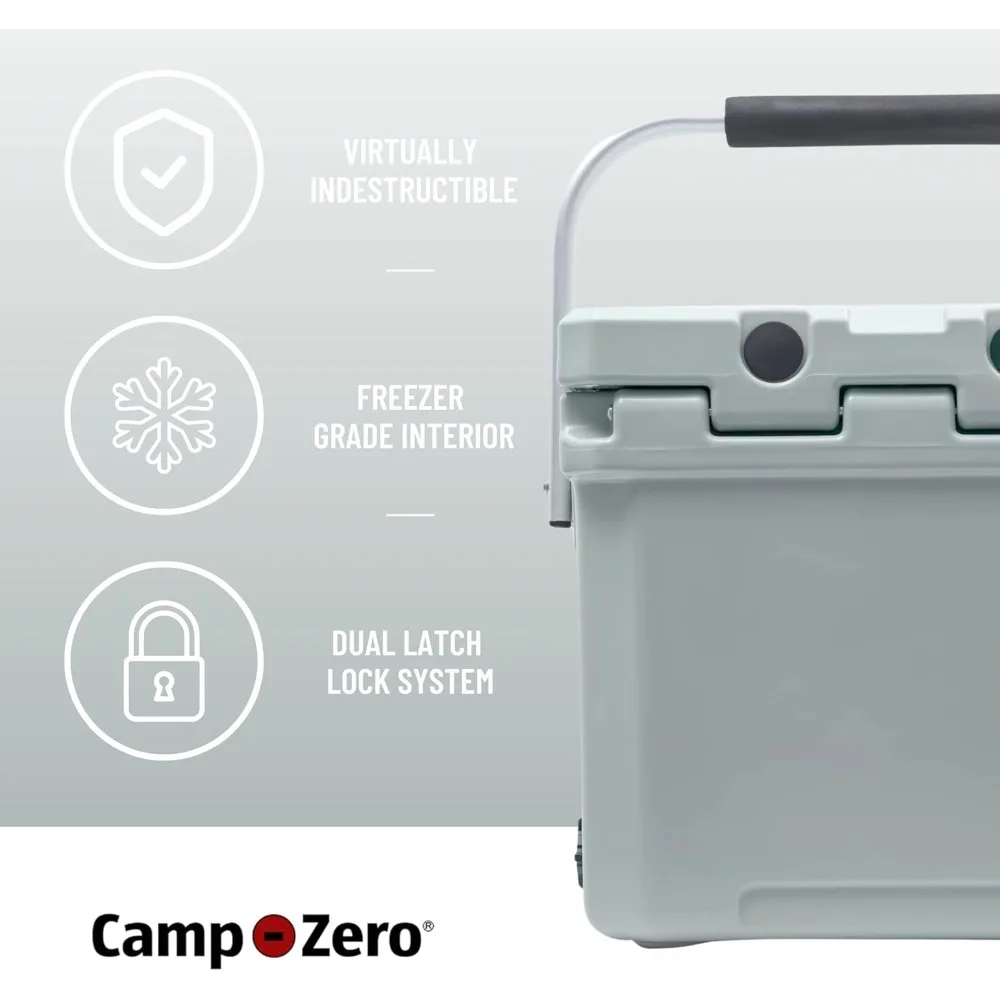 Baú de gelo rígido portátil de 12,6 quartos para bebidas, almoço, praia, piqueniques, barco, camping e viagens