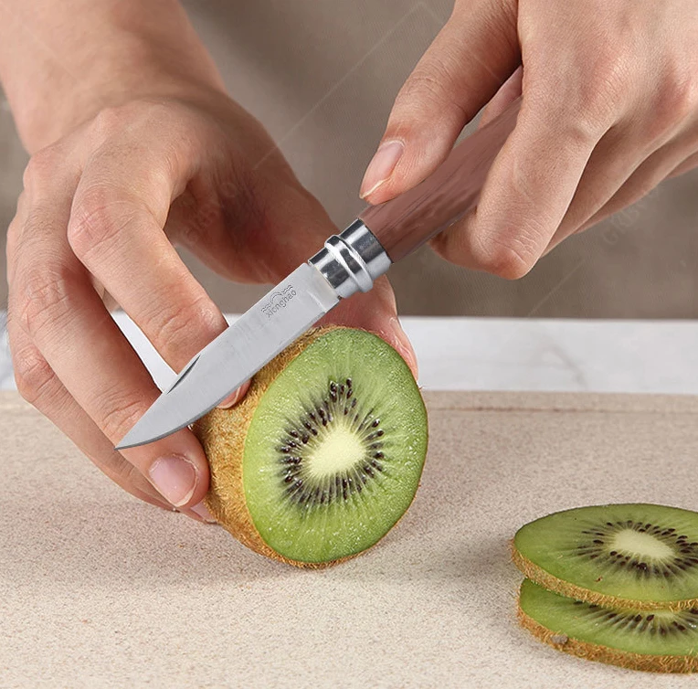 Fruit Folding Knife Wooden Handle Fruit Peeling Knife Meat Cleaver Chef Knife Stainless Steel Pocket Knife Kitchen Accessories