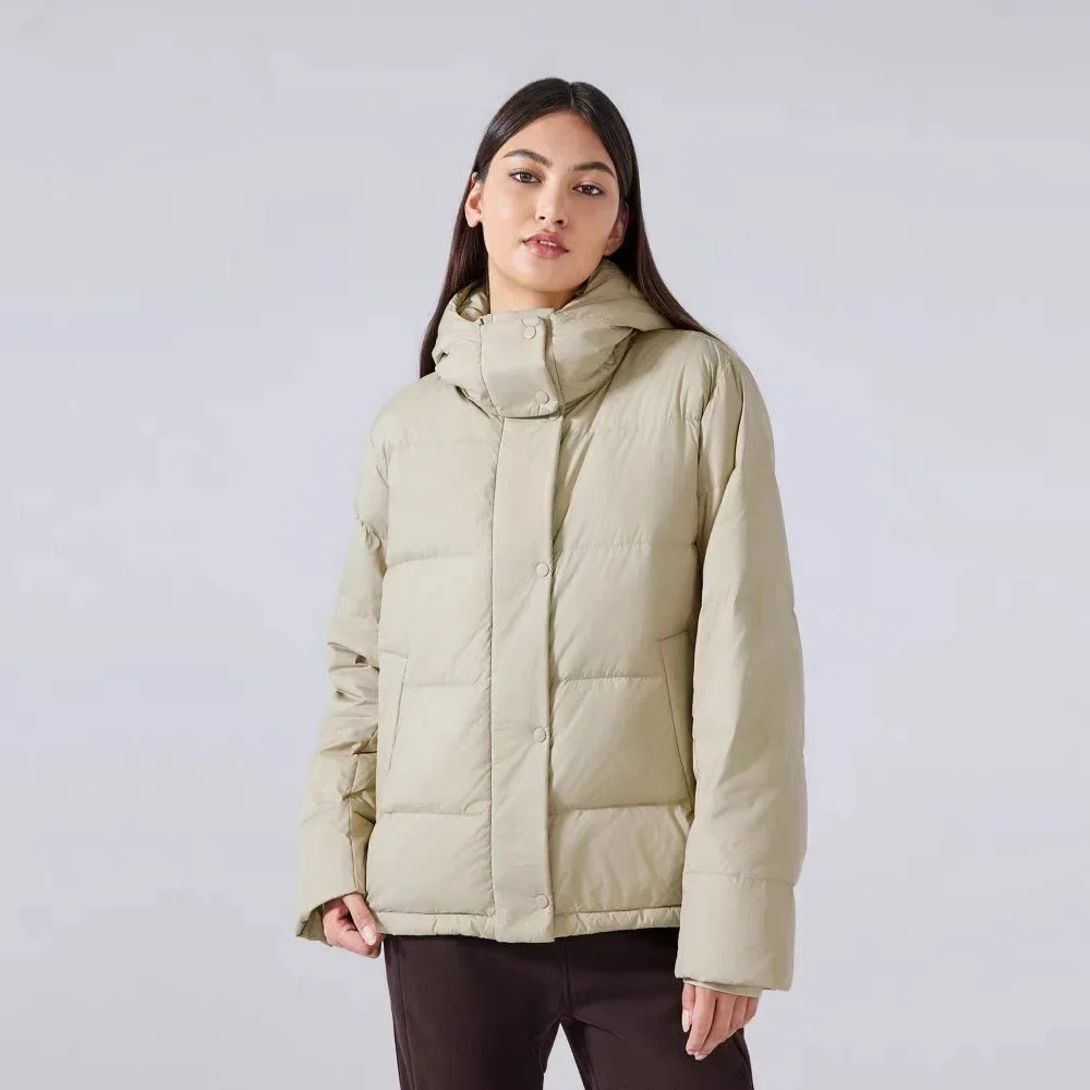 Lemon Wunder Puff Damen Kleidung Sport Freizeit Winter Daunenjacke Lässiger Kapuzenmantel High-End-Sportmantel Wasserdichtes Oberteil mit Reißverschluss