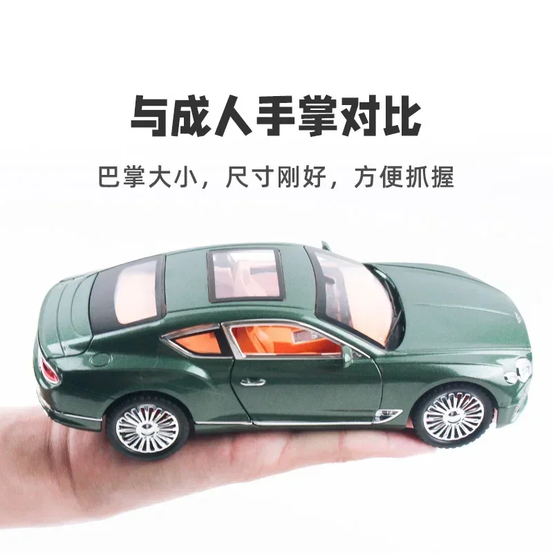 1:24 Bentley Continental Hohe Simulation Diecast Metall Legierung Modell auto Sound Licht Zurückziehen Sammlung Kinder Spielzeug Geschenke