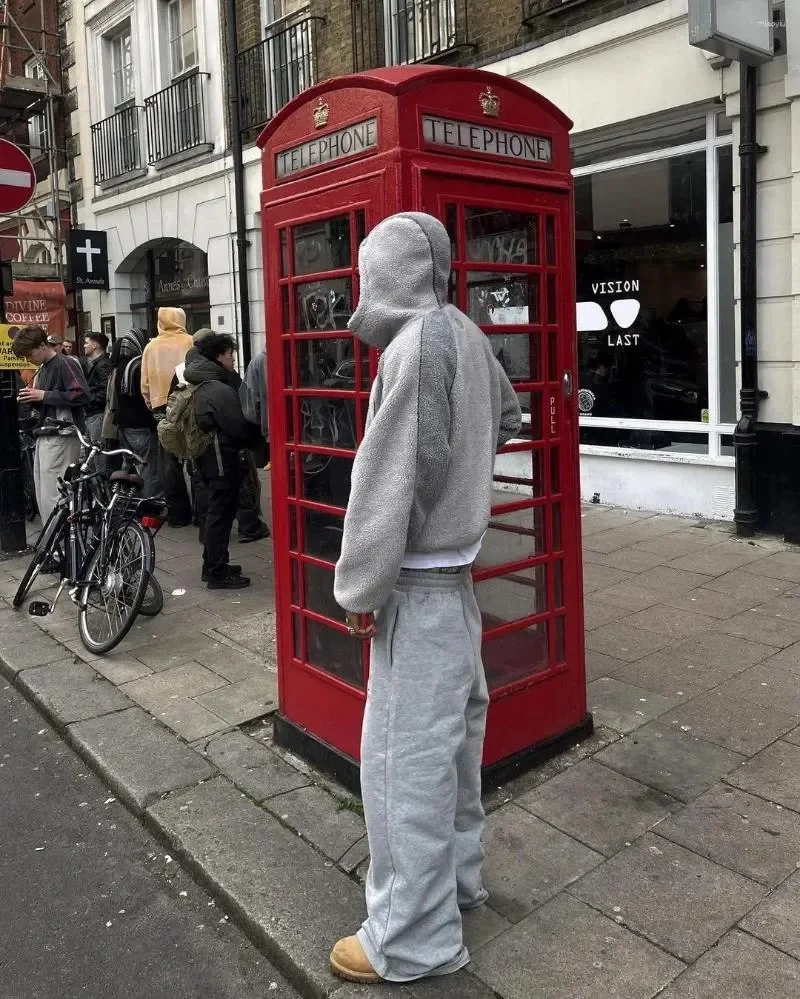 الرجال الرجعية مزدوجة الخصر Sweatpants المطرزة التمويه نمط الاتجاه عادية للجنسين السراويل الفضفاضة الشارع الشهير Y2K بنطال ذو قصة أرجل واسعة