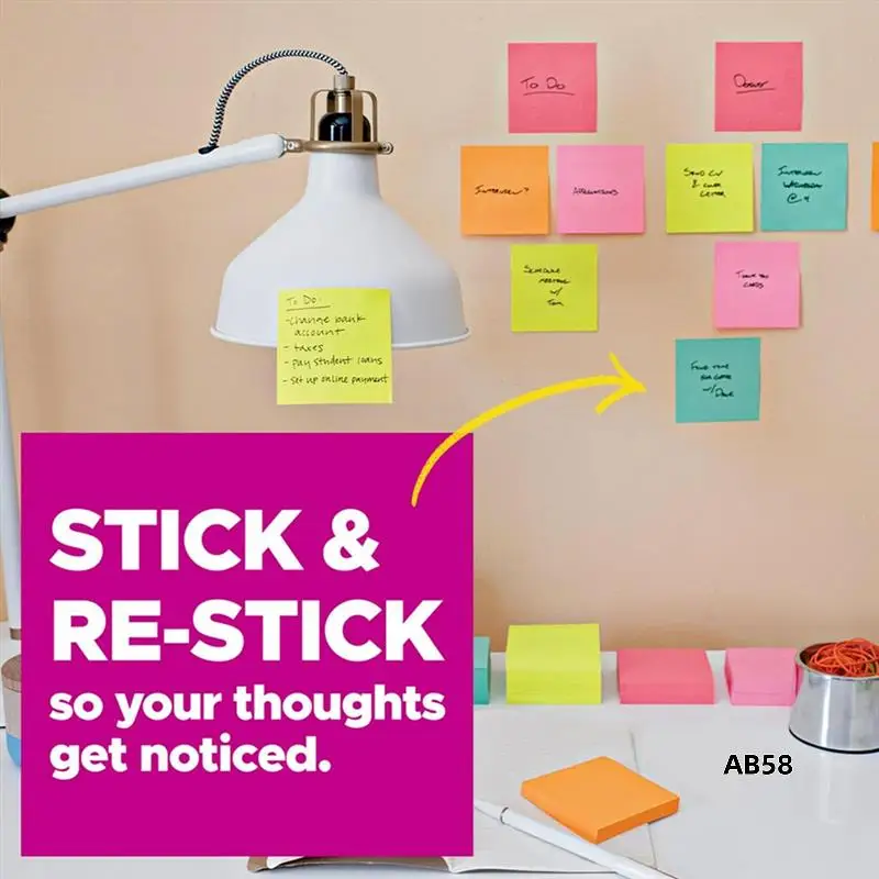 

Sticky Notes, 24 Sticky Note Pads, Office Products, Sticky Notes For Vertical Surfaces, Monitors, Walls