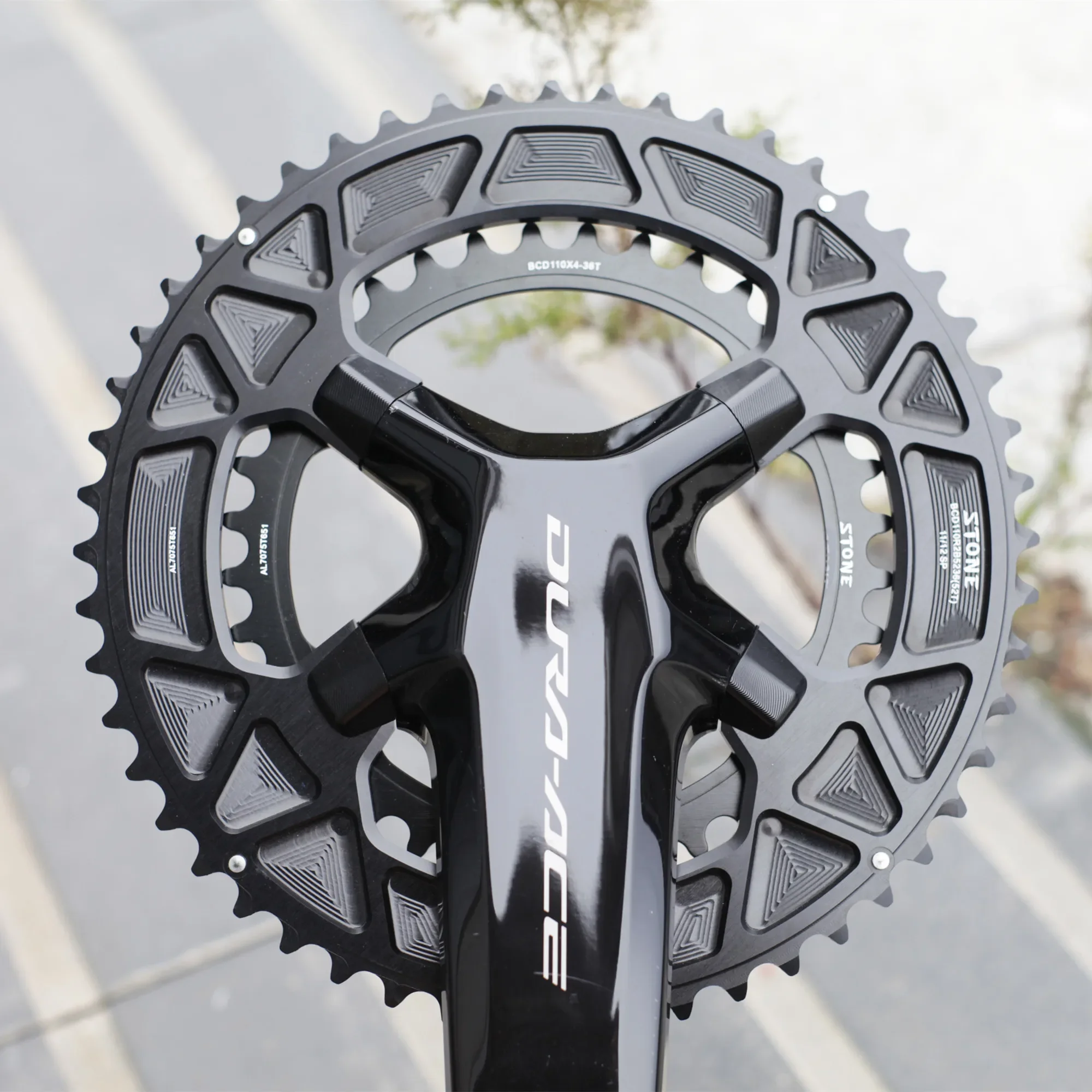 Stone 110bcd Double Chainring for Shimano 105 R7100 UT R8100 DA R9200 Road Bike Round 52 36T 53 39T 54 40T 50 34 48 33 46-32T 2X