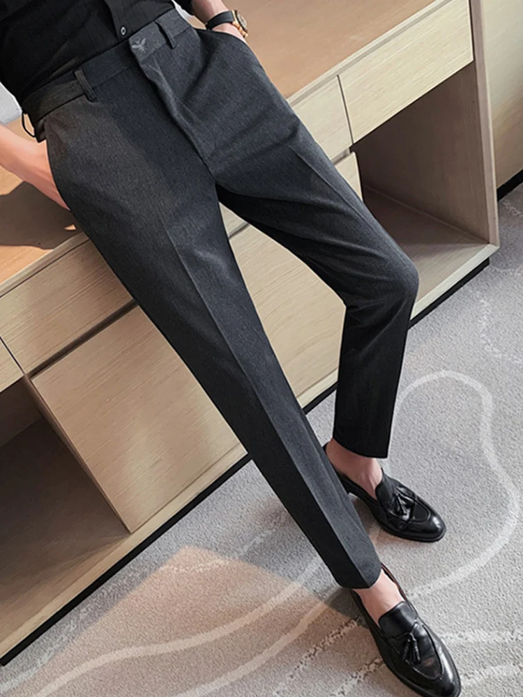 

Bla Haome Busin повседневные мужские длинные брюки весна осень новый Sle облегающий крой из смеси полиэстера молодежный продаж