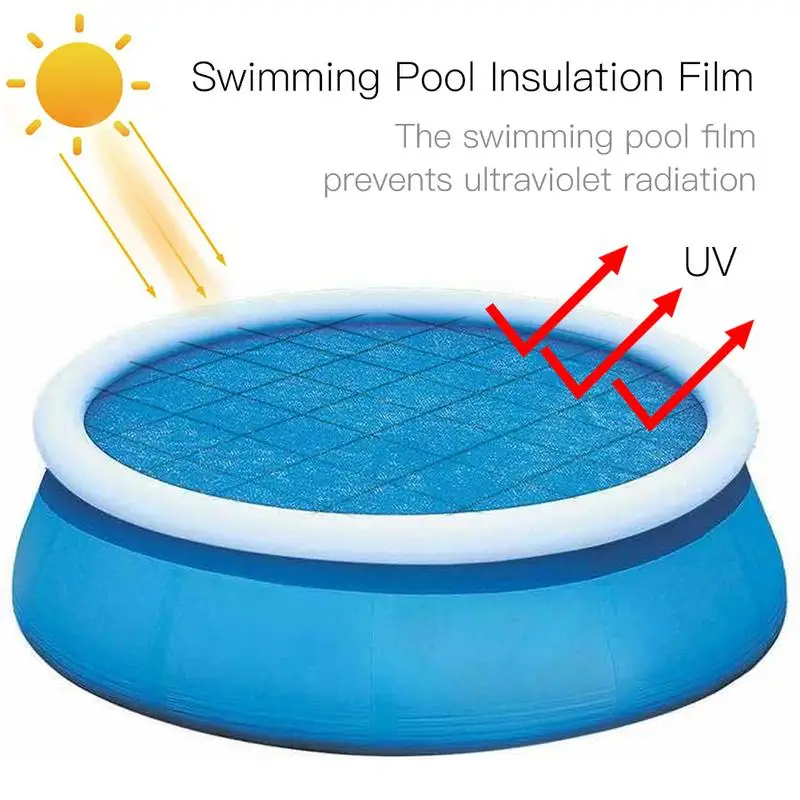 180/300/360CM 260x170cm Swimming Pool Cover Rectangular & Round Pool Solar Cover Heat Retaining Blanket  Safety Covers