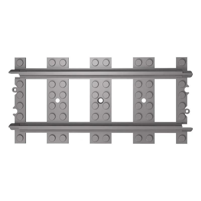 1Pcs Railway Mockup Building Blocks Straight Track Curved Rail Model Train Accessories For DIY Assemble