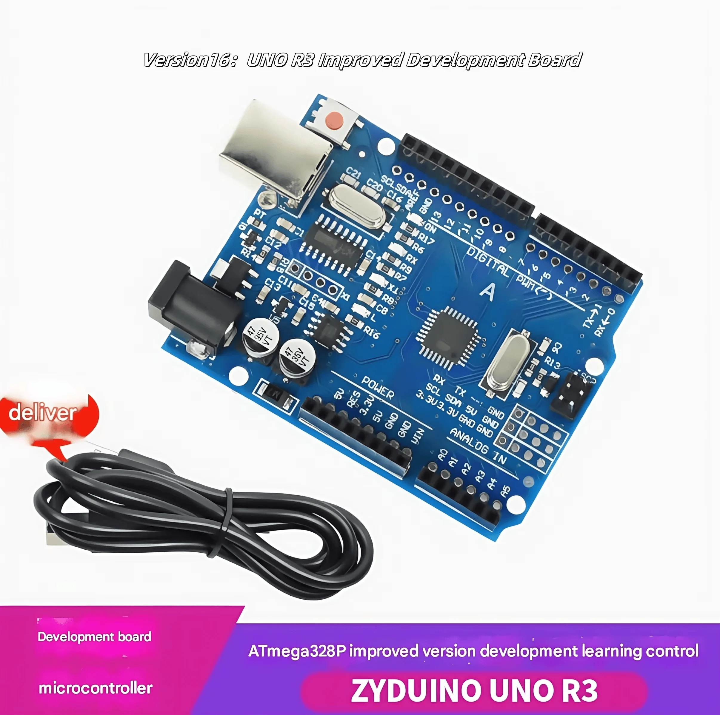 uno-r3-development-board-arduino-car-original-arduino-microcontroller-sensor-learning-scratch-mixly-programming
