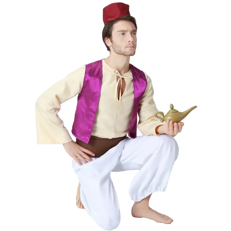 Deluxe Halloween Adult Man Aladdin Street Rat Adult Costume Party Cosplay Fantasia Fancy Dress