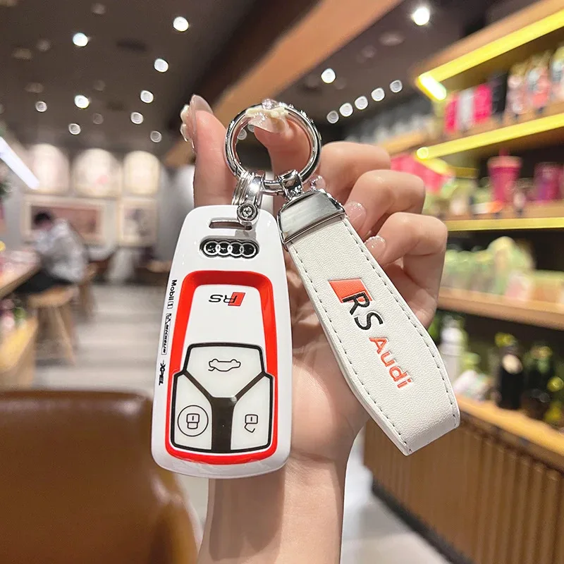 

Модный автомобильный чехол для ключей с дистанционным управлением, полный чехол из АБС-пластика для Audi Q5, защитная сумка для ключей, брелок для ключей, аксессуары для интерьера без ключа