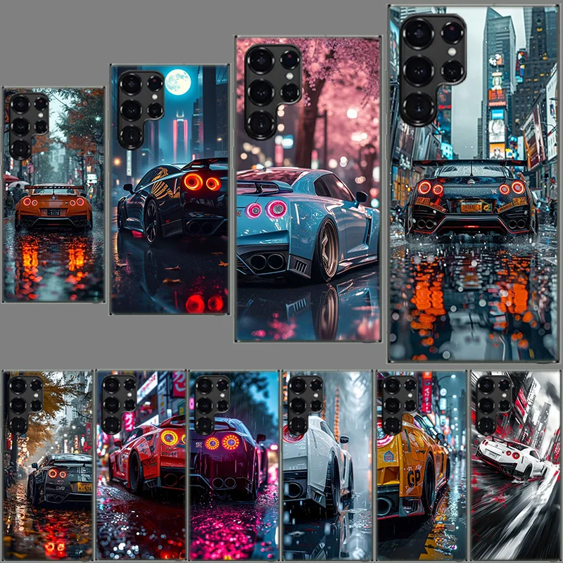 GT-R Skyline r 35 Street Phone Case For Samsung Galaxy S24 S23 S21 S20 FE S22 S26 Ultra S25 Edge S10 Plus Cover Clear TPU Capa S