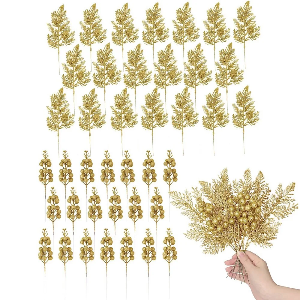 10 Stück künstlicher Beerenstrauß Weihnachtsdekoration Weihnachtsbaum Anhänger Ornament für Zuhause Raumdekoration Neujahr 2026 Geschenke Zubehör – Detail 5
