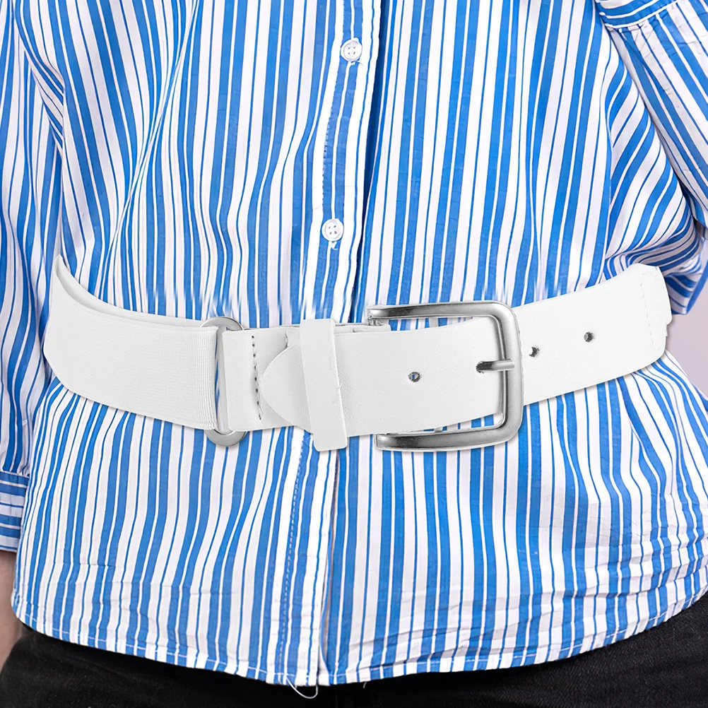 

2Pcs Baseball Belt Softball Belt Elastic Adjustable Waistband for Youth Men Outdoor Sports Durable PU Football Girdle for Men