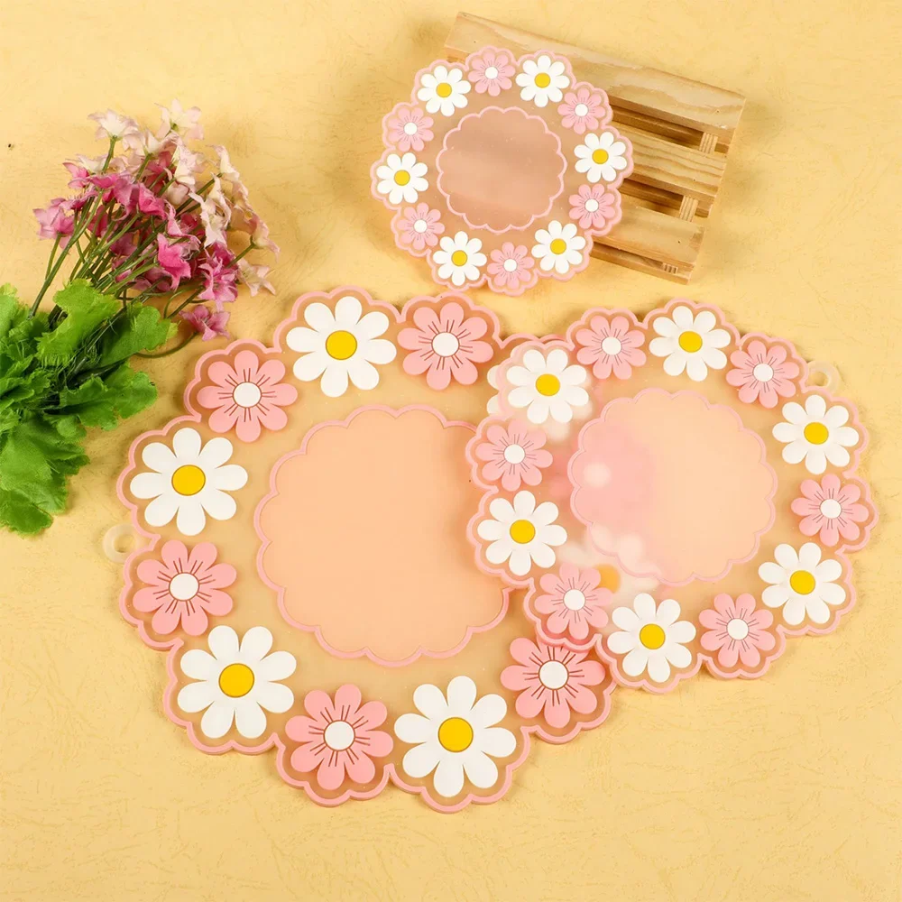 Kawaii  Placemat Coaster Insulation Mat Drink Cup Pads Table Mat Anti-skid Cup Pads Tea Milk Coffee Cup Coaster Decoration