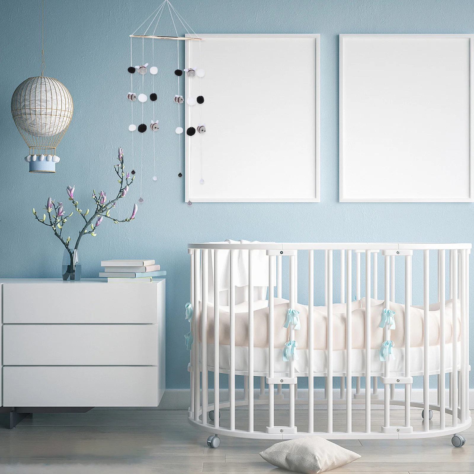 Carillon éolien pour lit de bébé, accessoires Photo pour chambre d'enfant, décoration suspendue pour chambre à coucher, lumière Mobile