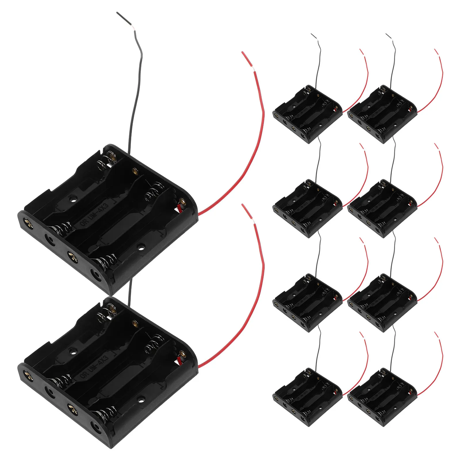 

12Pcs Switch Holder Case Plastic Aa Box for DIY Electronics Educational Projects Scientific Experiments Rc Cars