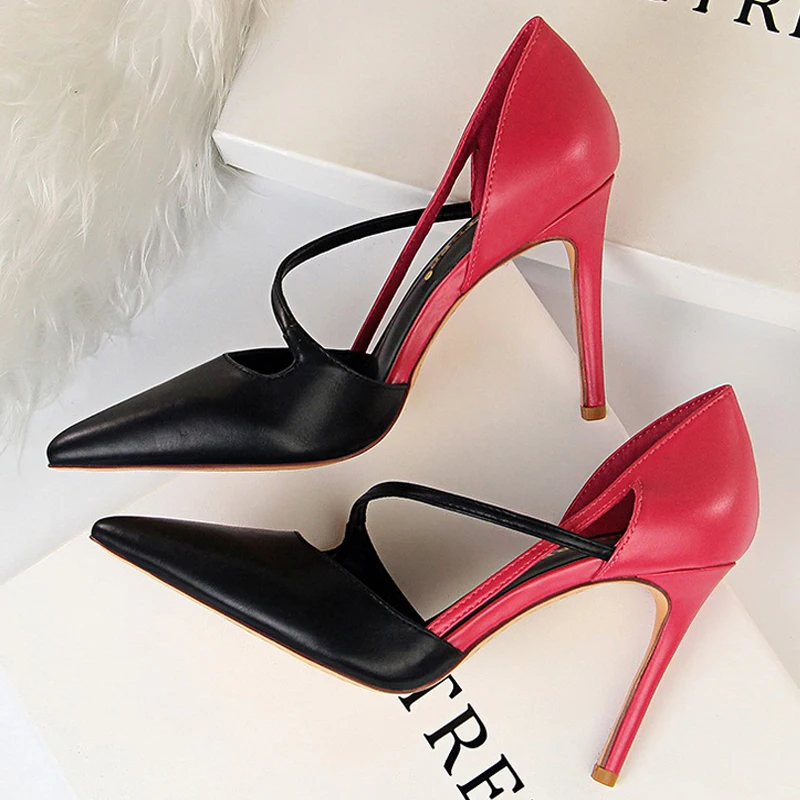 BIGTREE Shoes 2024 Fashion Sweet High-heels Pointed Women Pumps Sexy Party Shoes Summer Hollow Out Stiletto High Heel Sandals