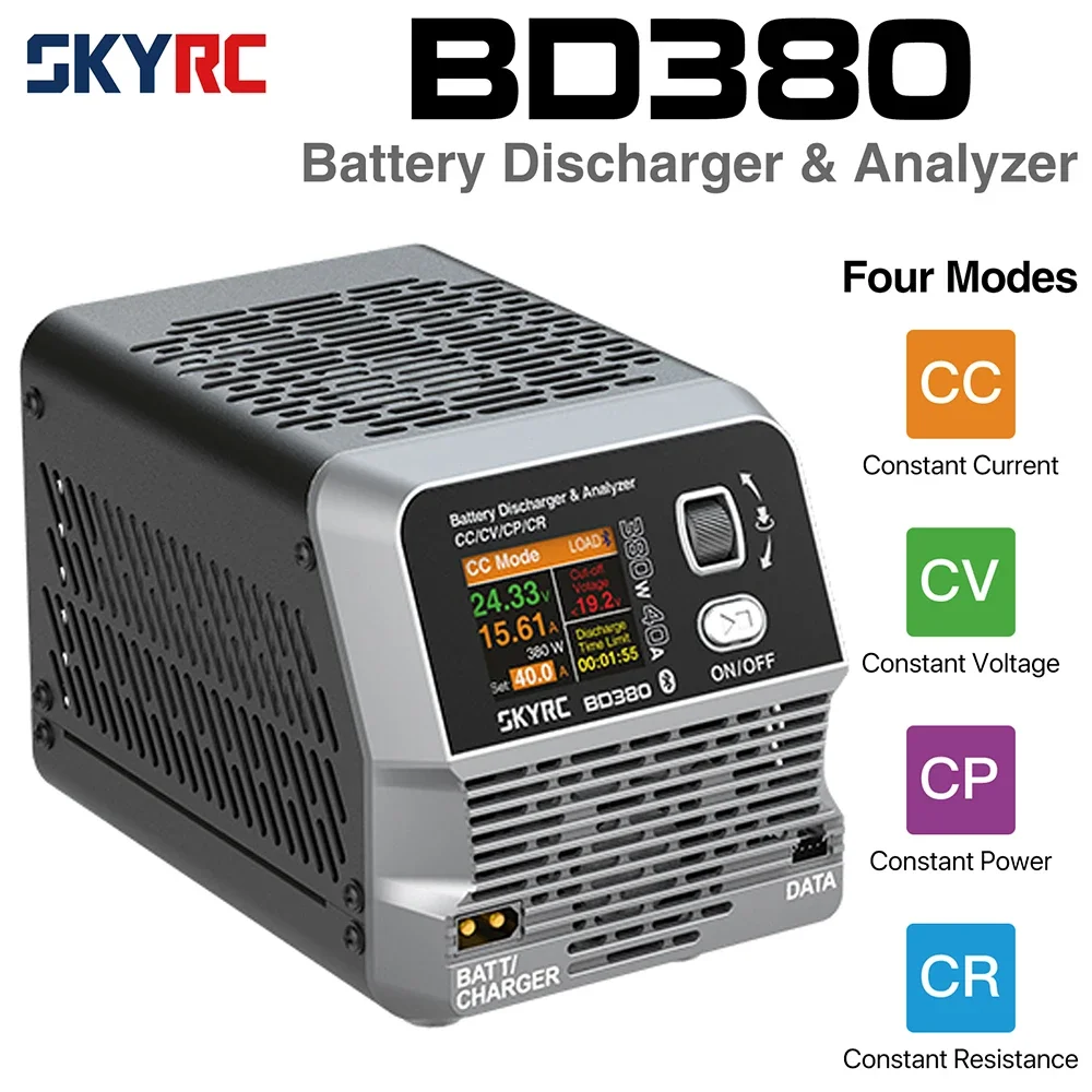 

SkyRC BD380 Battery Discharger Analyzer 380W 40A 30V Four Modes CC/CP/CR/CV Battery Burst PowerBoosted Designed for RC Models