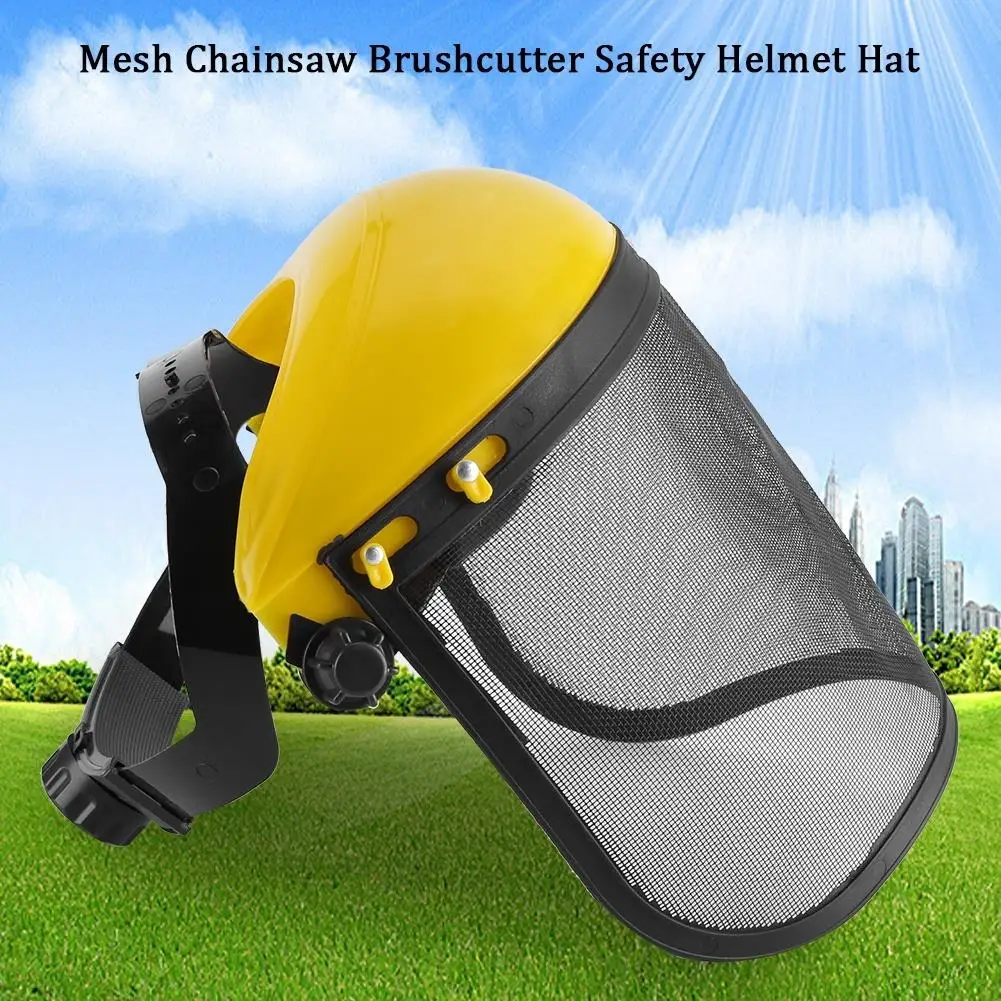 High-Quality Garden Grass Trimmer  Helmet with Full Face Mesh Visor for Brush Cutter & Forestry Protection