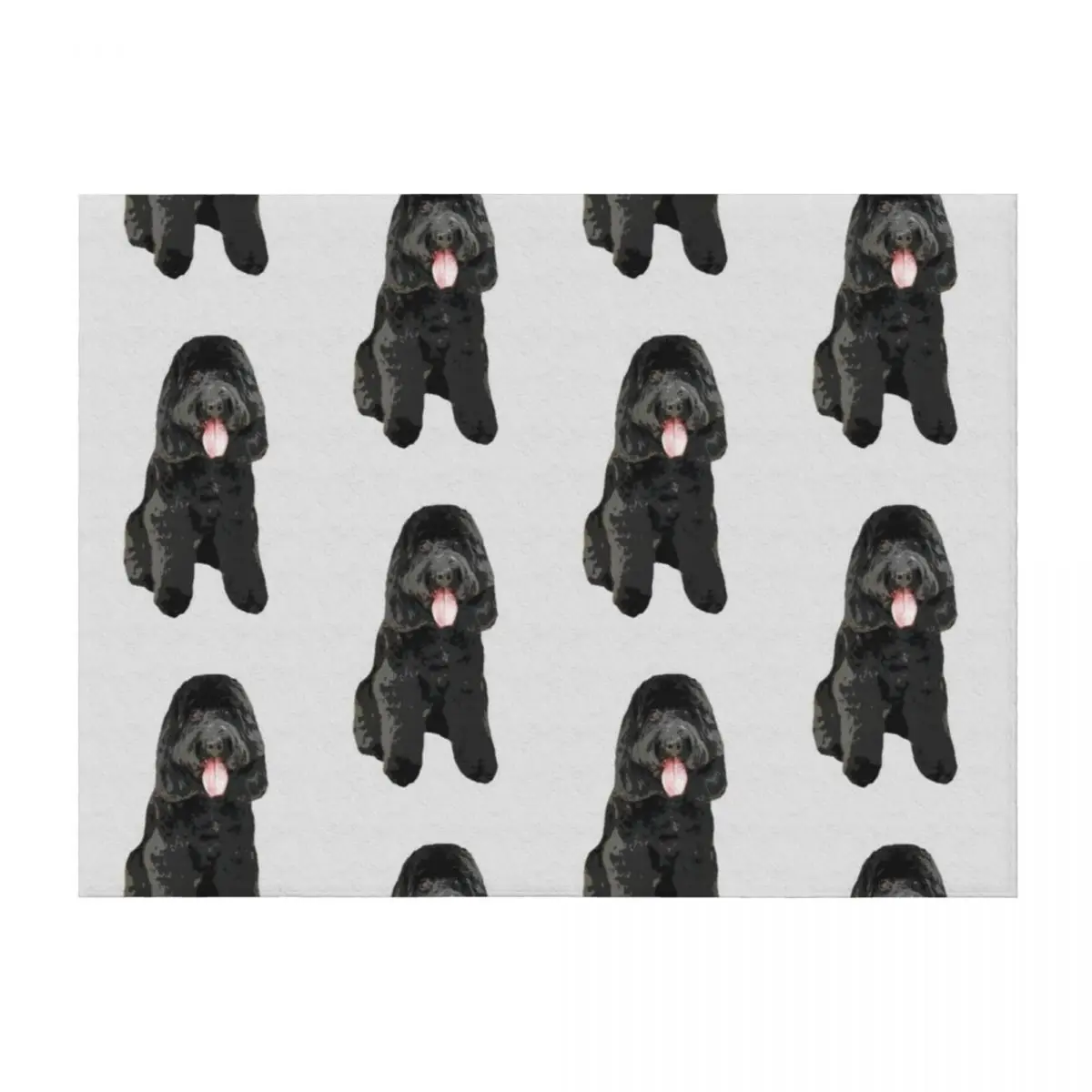 

Cockapoo Cockerpoo Black Cutie Doodle Dog Throw Blanket Plaid Plush for sofa Blankets