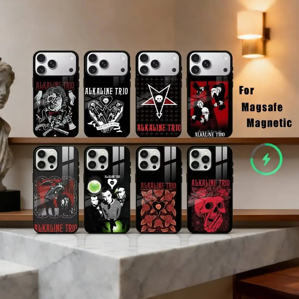 

Punk A-Alkaline T-Trio Band Phone Case For iPhone17,16,15,14,13,12,11 Plus,For Magnetic Wireless Charge Cover