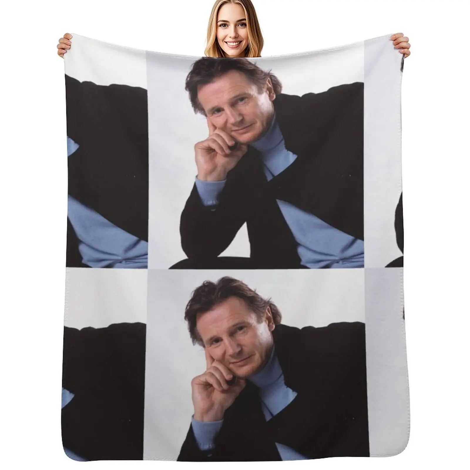 

liam neeson handsome Throw Blanket Luxury St Soft Big Soft Beds Blankets