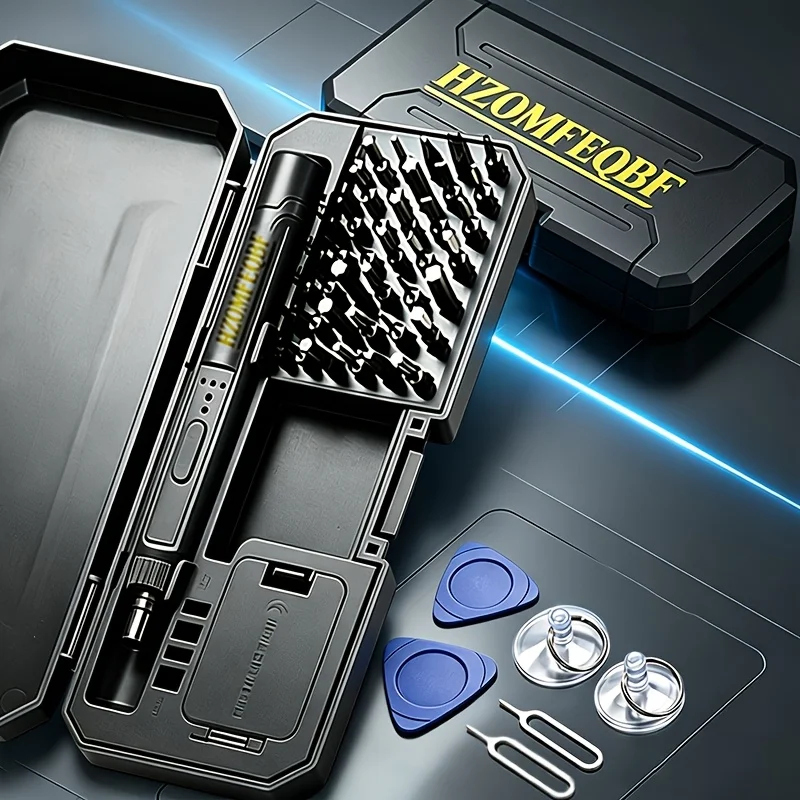 Wireless Rechargeable Electric Screwdriver with 42 Magnetic Precision Screwdriver Heads, Electric Screwdriver Set, Rechargeable