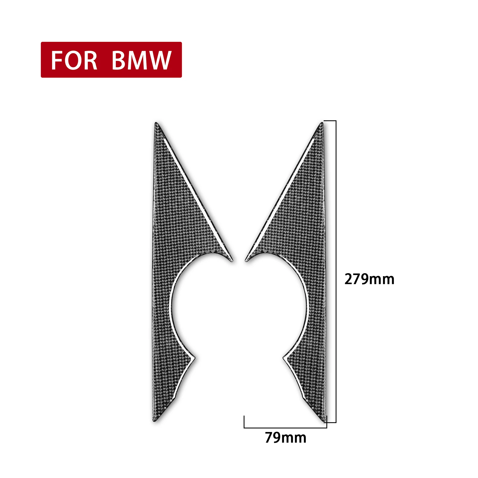 For BMW Z4 E85 2003-2008 Carbon Fiber Rear View Mirror A-Pillar Triangle Panel Car Accessories Interior Decorative Stickers - view 6