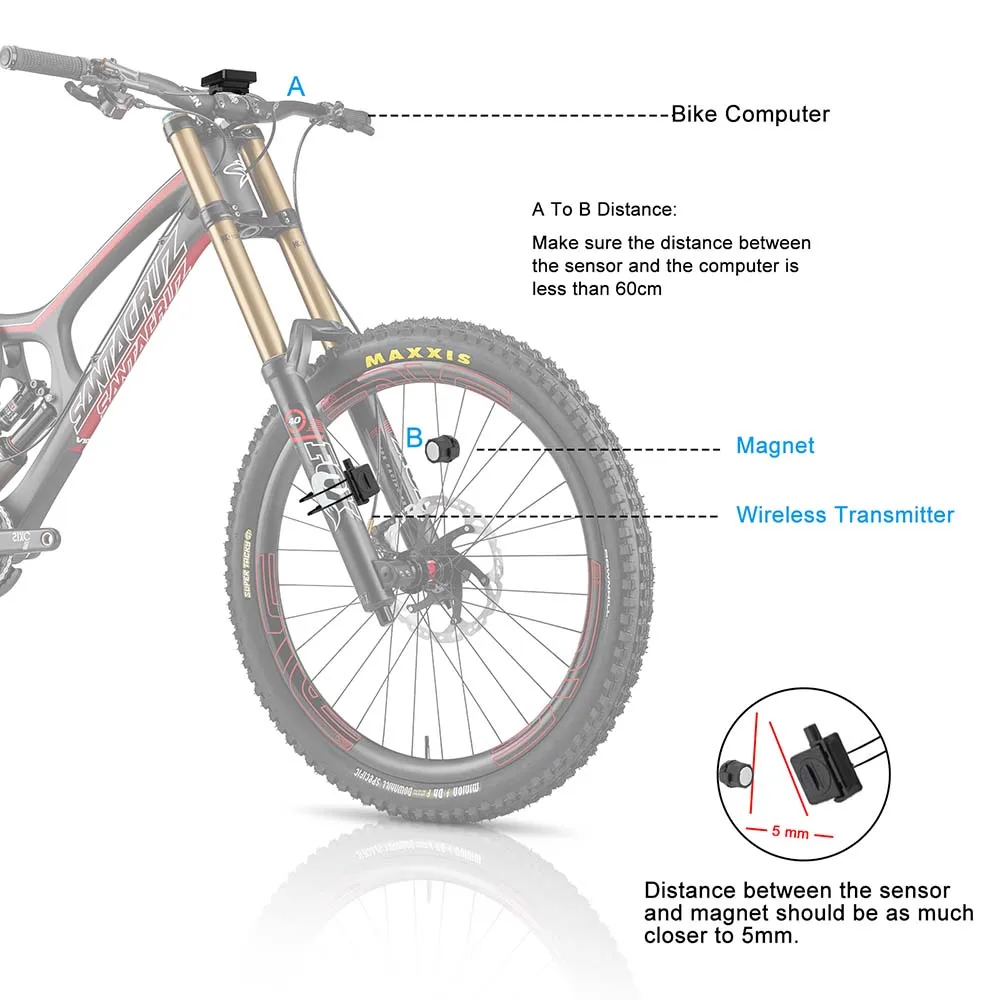 Bicycle Cycling Speed Counter Waterproof 2.7inch Digital Touch Screen Code Table Bike Ride Speedometer Odometer