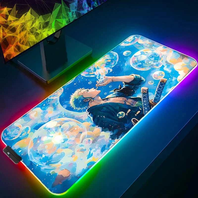 

RGB Mouse Pad Large Gamer Xxl One Piece Desk Mat New Computer Keyboard LED Gaming Accessories Carpet Backlight Mousepad