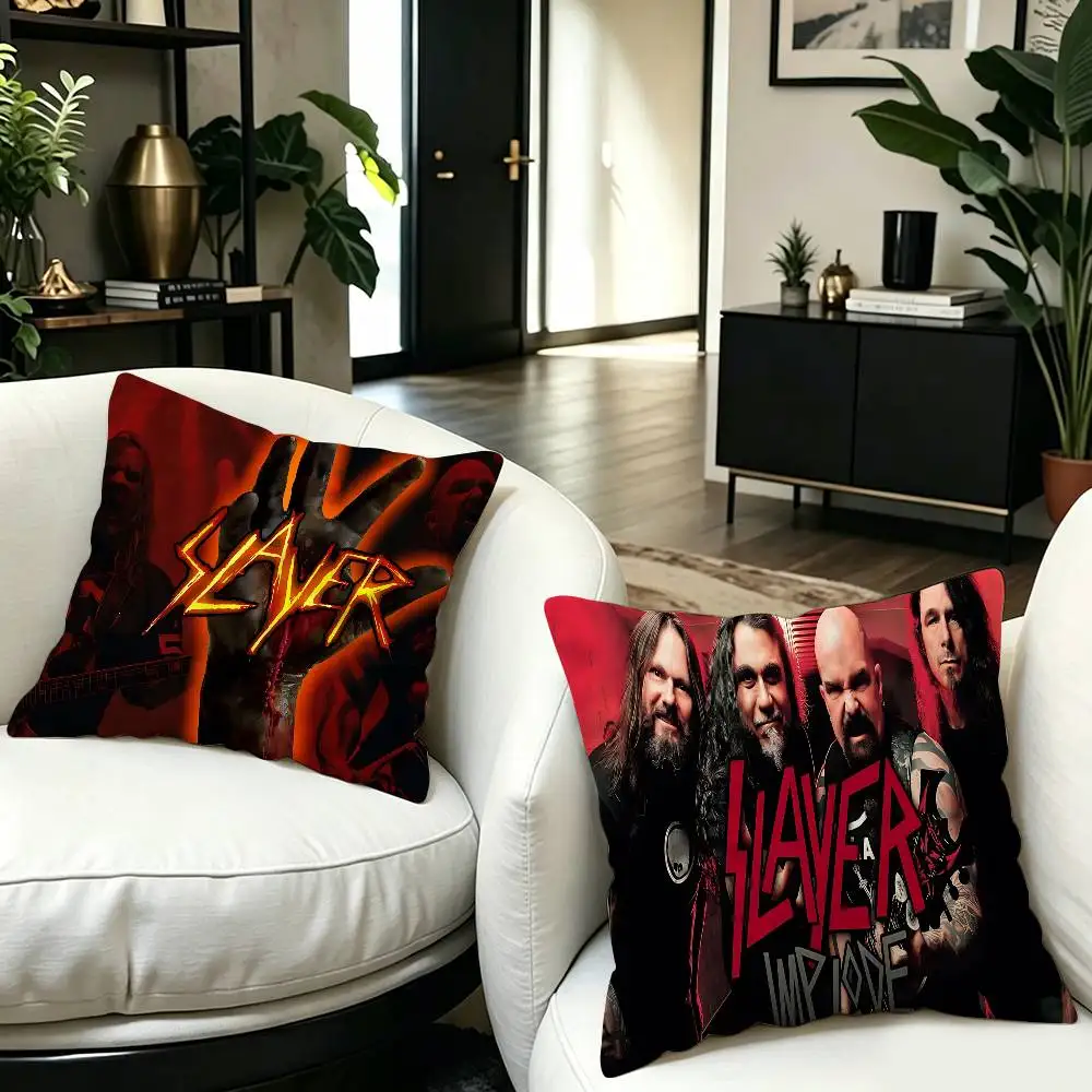 S-Slayer H-Heavy M-Metal Band Personalized Pillow Cover Kids Bedroom Wild Party Decor Pillowcase kid Birthday shower Gift