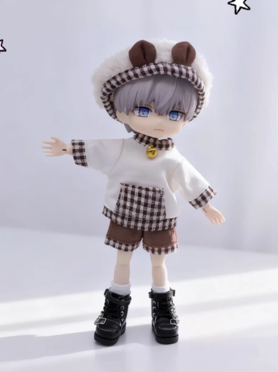 

Snail 1/12 12 Points OB11 Doll Cute Trendy Clothes Hat Set Model Fit Ashi 1.0 P8 P9 P10 Bjd Body In Stock